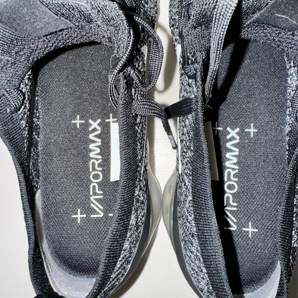 Nike Vapor Max Black and White Athletic Shoes - Picture 4 of 5